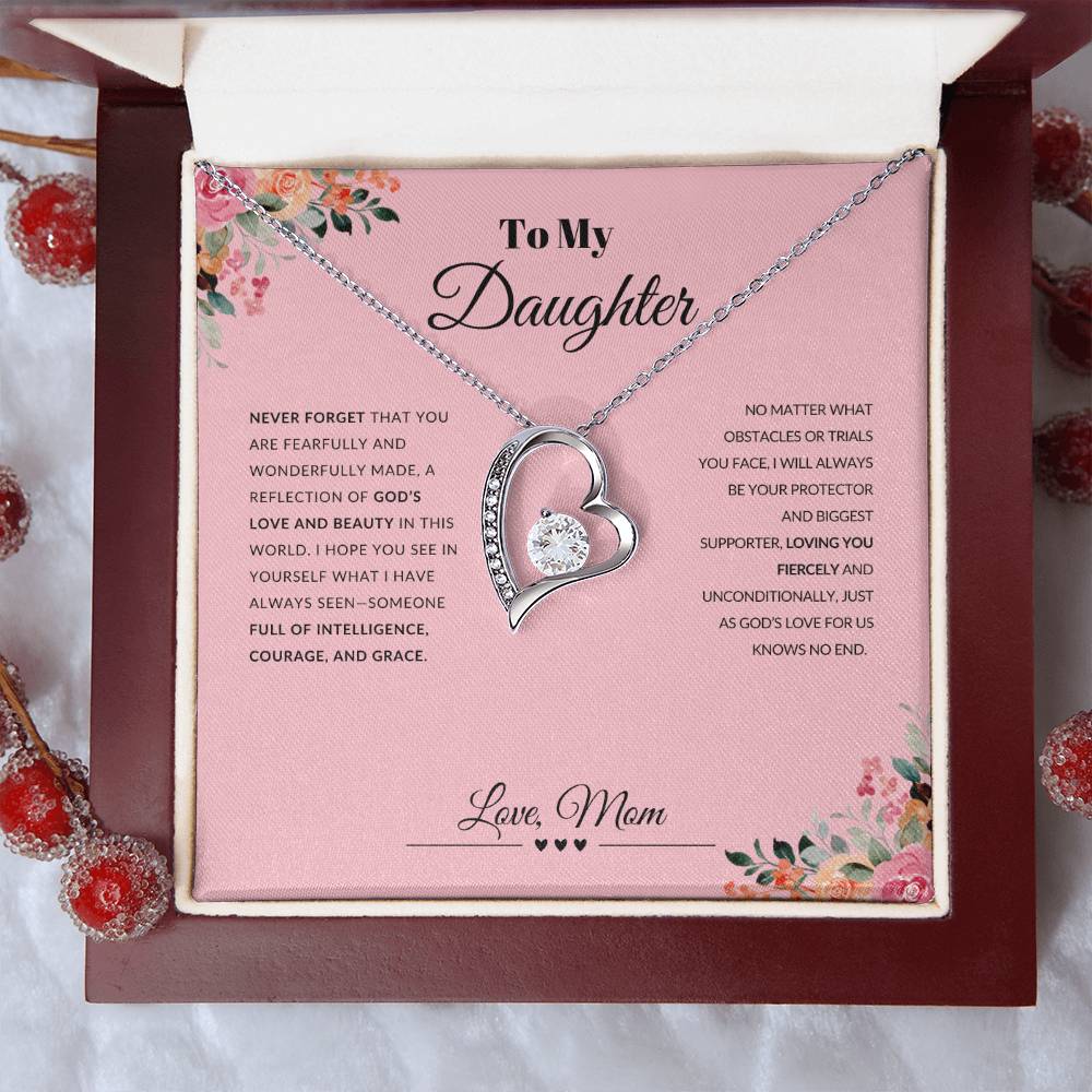 To My Daughter | Never Forget That You Are Fearfully And Wonderfully Made | The Love Knot Necklace | Gift