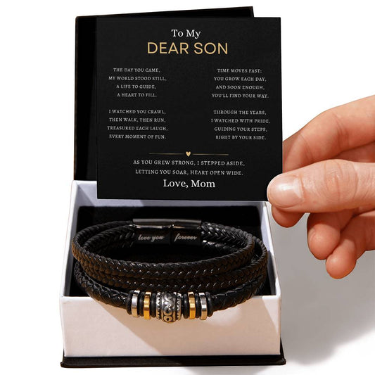 To My Dear Son | The Day You Came, My World Stood Still | Love You Forever Bracelet | Gift