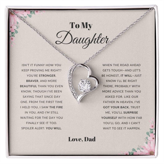 To My Daughter | Forever Love Knot Necklace | Gift