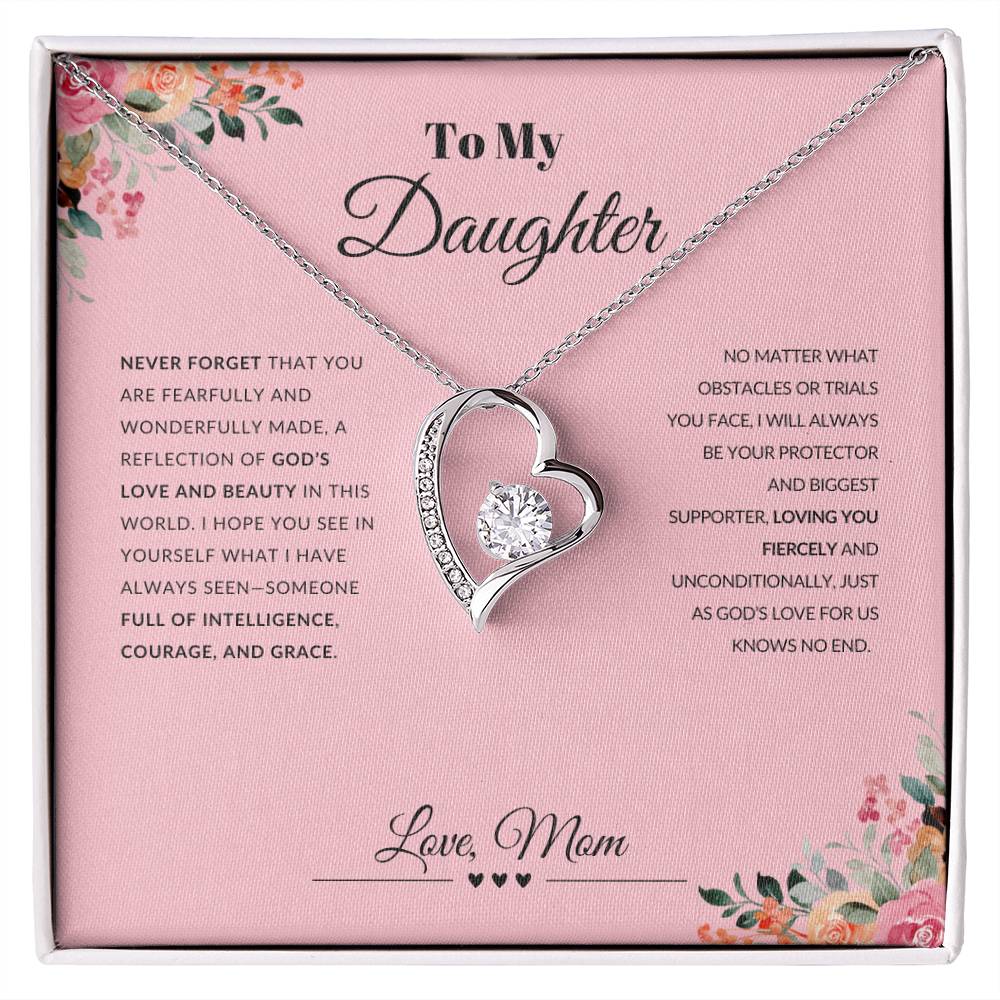 To My Daughter | Never Forget That You Are Fearfully And Wonderfully Made | The Love Knot Necklace | Gift