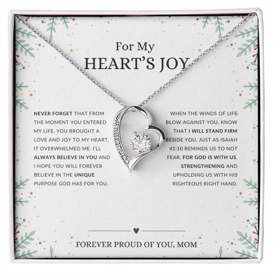 For My Hearts Joy | Never Forget That From The Moment You Entered My Life | The Forever Love Necklace | Gift