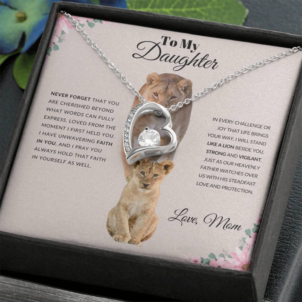 To My Daughter | Never Forget That You Are Cherished Beyond What Words Can Fully Express | The Forever Love Necklace | Gift